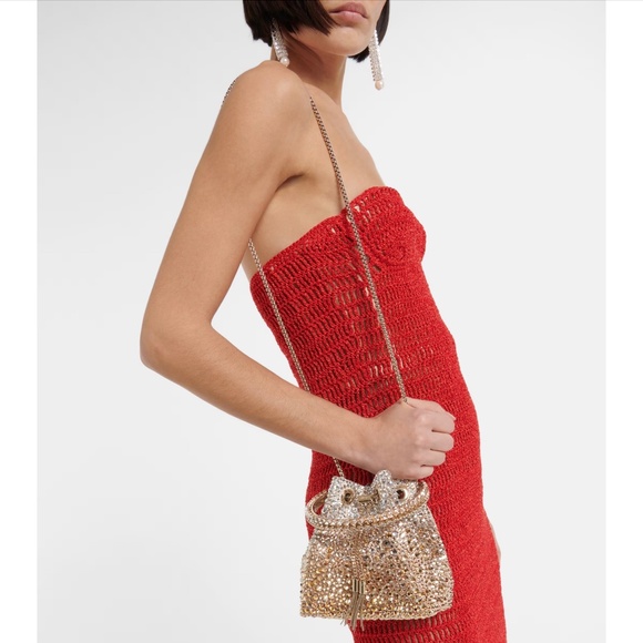 Jimmy Choo Bon Bon Gold & Silver Crystal Shoulder Bag - Picture 11 of 16